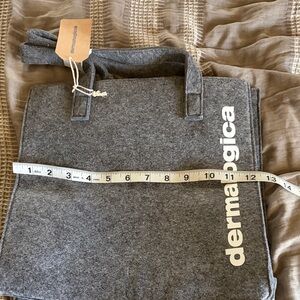 Dermalogica Charcoal Gray Felt Tote